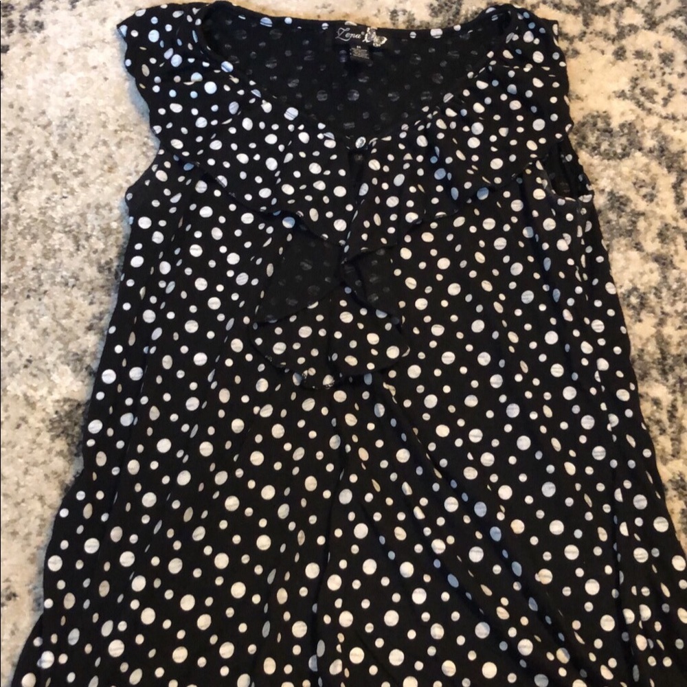 Black and white blouse
